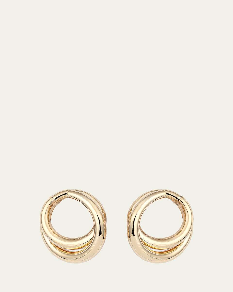 Infinity Loop Earrings in 18K Yellow Gold, Medium